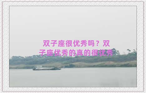 双子座很优秀吗？双子座优秀的真的很优秀